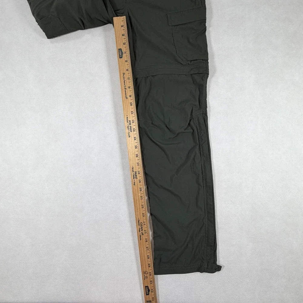 REI Co-op Women 4 Relaxed Convertible Cargo Hiking Pants Dark Olive Green